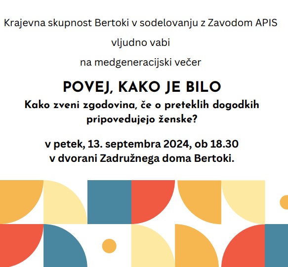 Medgeneracijski večer POVEJ, KAKO JE BILO